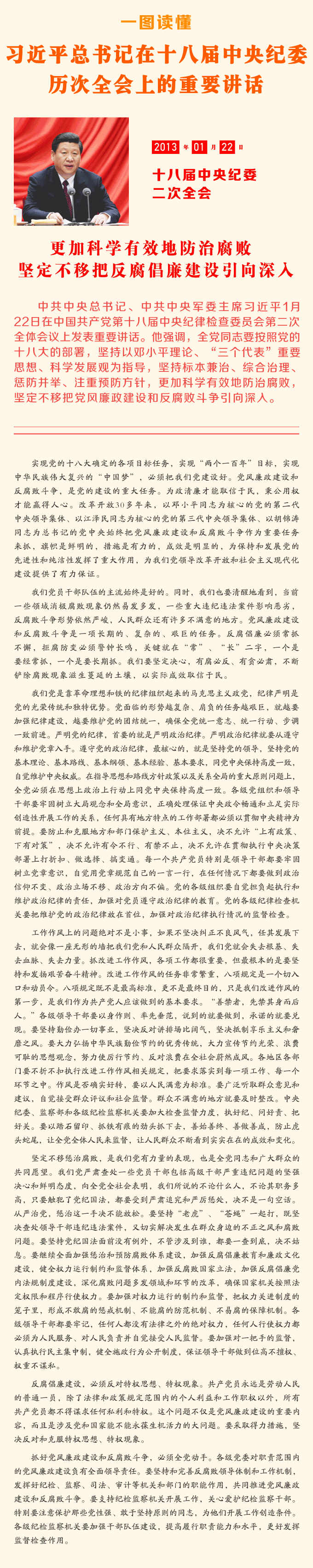 一圖讀懂習(xí)近平總書(shū)記在十八屆中央紀(jì)委歷次全會(huì)上的重要講話